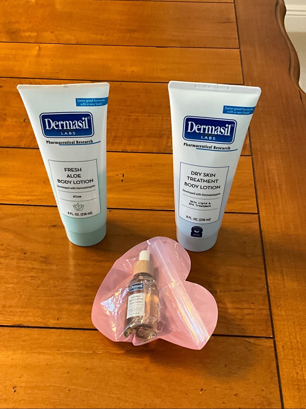 Dermasil Labs Body Lotions - Fresh Aloe & Dry Skin Treatment & oatmilk serum